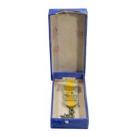 نشان تاج کیانی درجه 3 - با جعبه و روبان فابریک - شب - AU - محمد رضا شاه