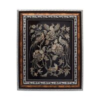 تابلو قلمزنی طرح گل و مرغ 53×43 سانتی