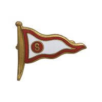 سنجاق سینه پرچم با حرف S مینا کاری - AU