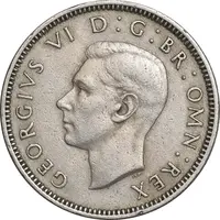 سکه 1 شیلینگ 1947 جرج ششم - تیپ 2 - EF40 - انگلستان