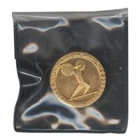 نشان مسابقات جهانی وزنه برداری تهران 1344 - با پک - UNC - محمد رضا شاه