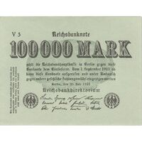 اسکناس 100000 مارک 1923 جمهوری وایمار - تک - AU - آلمان