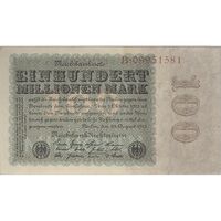 اسکناس 100000000 مارک 1923 جمهوری وایمار - تک - AU - آلمان