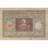اسکناس 2 مارک 1920 جمهوری وایمار - تک - VF - آلمان