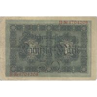 اسکناس 50 مارک 1914 ویلیام دوم - تک - VF - آلمان