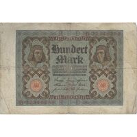 اسکناس 100 مارک 1920 جمهوری وایمار - تک - VF25 - آلمان