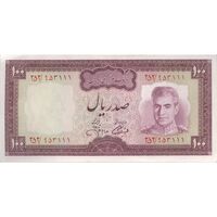 اسکناس 100 ریال (آموزگار - جهانشاهی) - تک - EF45 - محمد رضا شاه