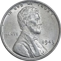 سکه 1 سنت 1943 لینکلن - MS61 - آمریکا