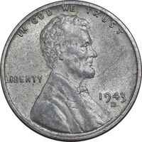 سکه 1 سنت 1943D لینکلن - AU58 - آمریکا