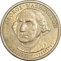 سکه یک دلار 2007P ریاست جمهوری جرج واشنگتن - AU58 - آمریکا