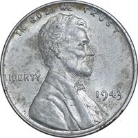 سکه 1 سنت 1943 لینکلن - AU55 - آمریکا