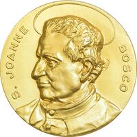 مدال کالج دون بوسکو تهران - ضرب فرانسه - طلایی - UNC - محمد رضا شاه