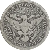 سکه کوارتر دلار 1909 باربر - VF30 - آمریکا
