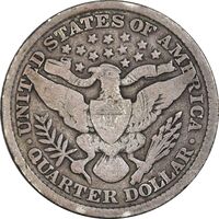 سکه کوارتر دلار 1892 باربر - VF30 - آمریکا