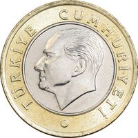 سکه 1 لیر 2022 جمهوری - MS61 - ترکیه