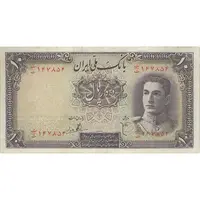 اسکناس 10 ریال سری اول - تک - VF35 - محمد رضا شاه