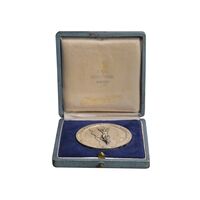 مدال یادبود مسابقات دوچرخه سواری دور ایران 1339 - درجه 2 - با جعبه فابریک - AU - محمدرضا شاه