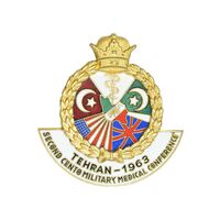 نشان دومین کنفرانس پزشکی نظامی سنتو - UNC - محمد رضا شاه