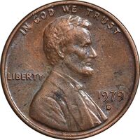 سکه 1 سنت 1979 لینکلن - AU55 - آمریکا