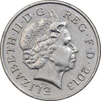 سکه 10 پنس 2013 الیزابت دوم - AU58 - انگلستان