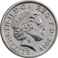 سکه 5 پنس 2014 الیزابت دوم - AU58 - انگلستان