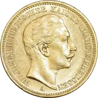 سکه طلا 20 مارک 1901 ویلهلم دوم - MS64 - آلمان