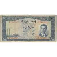 اسکناس 200 ریال 1330 - تک - VF20 - محمد رضا شاه
