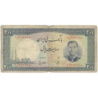 اسکناس 200 ریال 1337 - تک - F12 - محمد رضا شاه