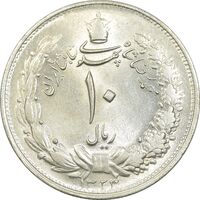 سکه 10 ریال 1323 - MS62 - محمد رضا شاه