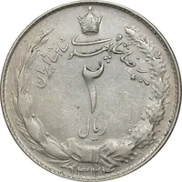 سکه 2 ریال 1324 - VF35 - محمد رضا شاه