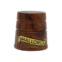انگشتانه چوبی قدیمی با طرح مایورکا  - کد 007065
