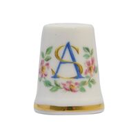 انگشتانه چینی قدیمی با طرح AS - کد 007071