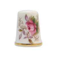 انگشتانه چینی قدیمی طرح گل - کد 007040