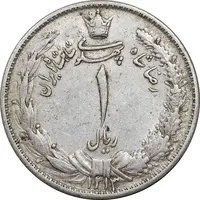 سکه 1 ریال 1313 - AU55 - رضا شاه