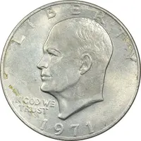 سکه یک دلار 1971 آیزنهاور - AU55 - آمریکا
