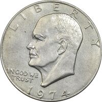 سکه یک دلار 1974 آیزنهاور - AU55 - آمریکا