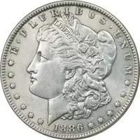 سکه یک دلار 1886 مورگان - MS62 - آمریکا