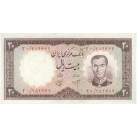 اسکناس 20 ریال 1340 - تک - AU50 - محمد رضا شاه