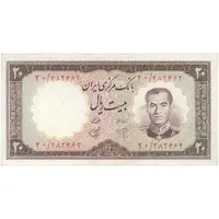 اسکناس 20 ریال 1340 - تک - AU50 - محمد رضا شاه