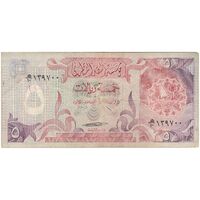 اسکناس 5 ریال بدون تاریخ (1980-1989) حمد بن خلیفه آل ثانی - تک - UNC63 - قطر