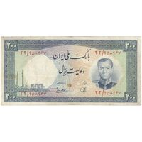 اسکناس 200 ریال 1337 - تک - VF25 - محمد رضا شاه