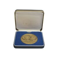 مدال برنز شاه و نیکسون - با جعبه و شناسنامه فابریک - UNC - محمد رضا شاه