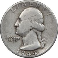 سکه کوارتر دلار 1944 واشنگتن - VF30 - آمریکا