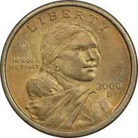 سکه یک دلار 2000D ساکاگاوا (دختر سرخپوست) - MS61 - آمریکا