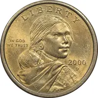 سکه یک دلار 2000D ساکاگاوا (دختر سرخپوست) - MS61 - آمریکا