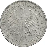 سکه 2 مارک 1963 جمهوری فدرال - EF45 - آلمان