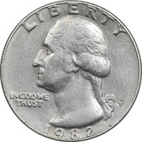 سکه کوارتر دلار 1982 واشنگتن - EF45 - آمریکا