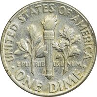 سکه 1 دایم 1964D روزولت - AU58 - آمریکا