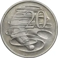 سکه 20 سنت 1972 الیزابت دوم - AU58 - استرالیا