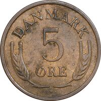 سکه 5 اوره 1969 فردریک نهم - EF45 - دانمارک